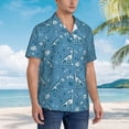 thumbnail image 3 of Gukieu Dinosaur Skull Print Men's Short-sleeved Shirts, Button-down Lapel Hawaiian Shirts, T-shirts, Beach Vacation Summer Casual Wear,Small, 3 of 7