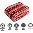 thumbnail image 4 of Velvet Super Soft Christmas Print Fleece Blanket - Holiday Themed Home Decor Fleece Blanket, Warm and Cozy for Winter Bedding, Sofas, and Gifts, 50 x 60 inches, Reindeer Burgundy, 4 of 6