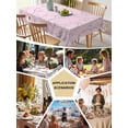 thumbnail image 5 of Pink Branches Table Cloth, Waterproof Tablecloth for Rectangle Tables, Vintage Art Farmhouse Reusable Washable Fabric Table Cover for Restaurant Kitchen Dining Tables 52"x70", 5 of 9