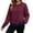 Wine, variant on HOMBOM Womens Sweatshirts Comfort Colors Crew Neck Long Sleeve Drop Shoulder Trendy Striped Winter Sweat Shirts for Ladies Fashion Outfits