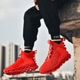thumbnail image 3 of Zapatos para correr rojos para hombre, tenis deportivos antideslizantes, zapatillas tipo cuchilla para caminar, Hip Hop, 3 of 7