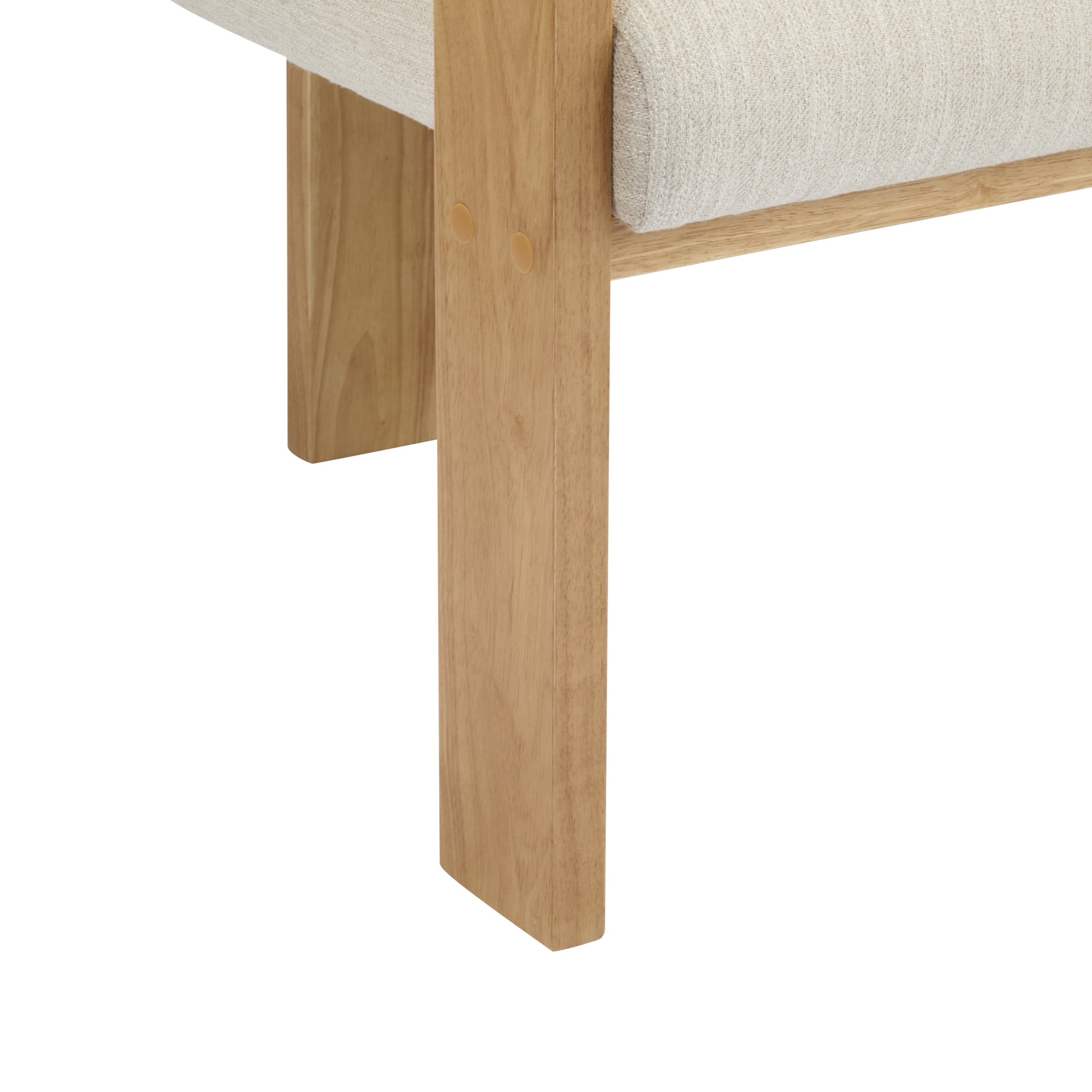Christopher Knight Home Upholstered Dining Chairs with Curved Backrest, Natural + Beige, Set of 2