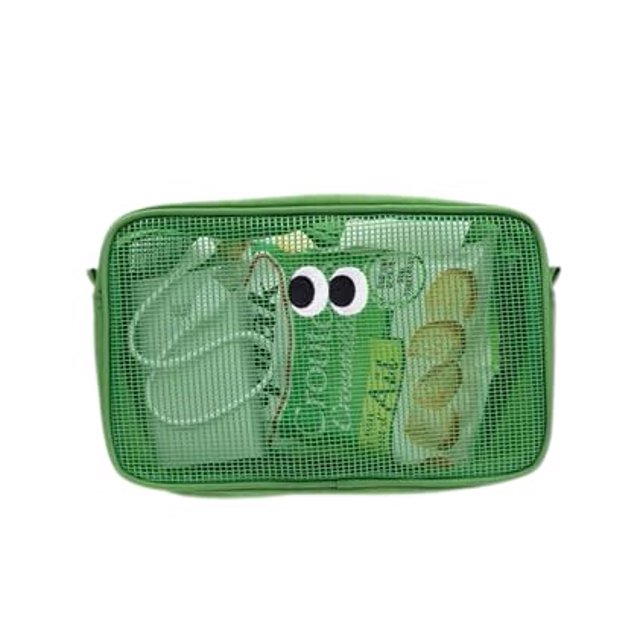 Bolsa de cosméticos Bolsa de maquillaje linda Y2k Bolsa de maquillaje estética Y2k Bolsa de cosméticos para bolso (L,Verde)