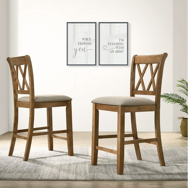 Windvale Fabric Upholstered Counter, Bar Stool Height Dining Chairs