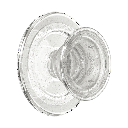 PopSockets MagSafe Phone Grip with Kickstand and Swappable Top - Clear Glitter
