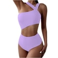 thumbnail image 1 of Bikini de color sólido para mujer Traje de baño dividido Conjunto de ropa de playa OAVQHLG3B Store  lin121212, 1 of 4