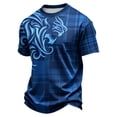 thumbnail image 3 of 2026 Soccer Cup Raglan Short Sleeve T-Shirt for Men, Crew Neck Jersey - Scottish Blue Lion & Tartan Graphic Print Athletic Top for Daily Wear & Party Blue XXXXL, 3 of 5