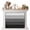 Dark Grey, variant on Turquoise Ombre Magnetic Fireplace Cover, Fireplace Draft Blocker, Farmhouse Vintage Wooden Striped Fireplaces Blanket for Heat Loss/Cold Air, Fireplaces Draft Stopper Cover for Inside 36"x27"
