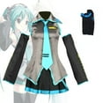 thumbnail image 1 of New Miku Cosplay Wig Costume Japan Midi Dress Beginner Future Miku Cosplay Female Halloween Women's Costume Men Size, 1 of 5