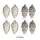 thumbnail image 4 of Billuyoard 8 Uds. De pino de plástico ABS que cuelga, hermosas decoraciones navideñas de cono de pino, 8 Uds. En 1 paquete Kits de decoración para fiestas Dorado champagne, 4 of 5