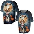 thumbnail image 3 of Happy Halloween Vampire Brittany Spaniel BOO with Pumpkins Fun and Spooky All Over Print 3D Baseball Shirt Brittany Dog Lover Gifts Idea Softball Sport - 00018, 3 of 6