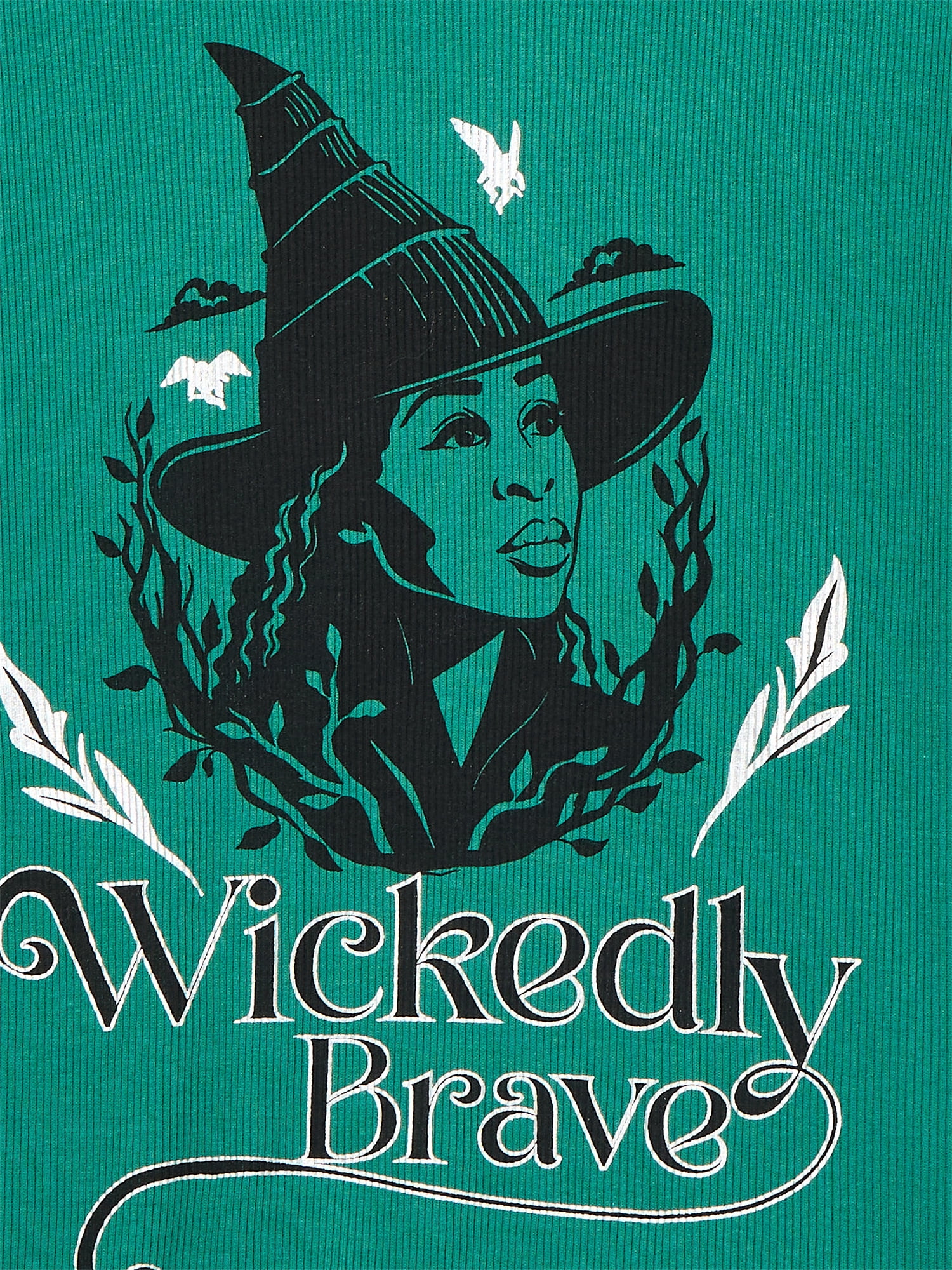 Wicked: For Good Girls' Elphaba Foil Graphic Cotton Tee with Short Sleeves, Sizes 4-16
