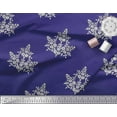 thumbnail image 2 of Soimoi Modal Satin Fabric Leaves & Floral Block Decor Fabric Printed Yard 42 Inch Wide, 2 of 3