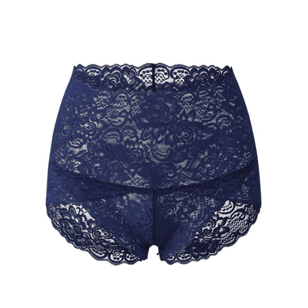

Douhoow Women Lace Panties High Waist Briefs Hollowed out Thongs Underwear M-3XL