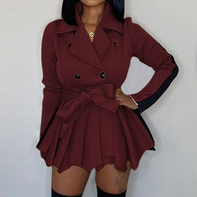 TopLLC Longues Robe à Manches Col Rond Mode Aguichant Femmes Patchwork Col Rabattu Robe Formelle de Travail Robe Femme