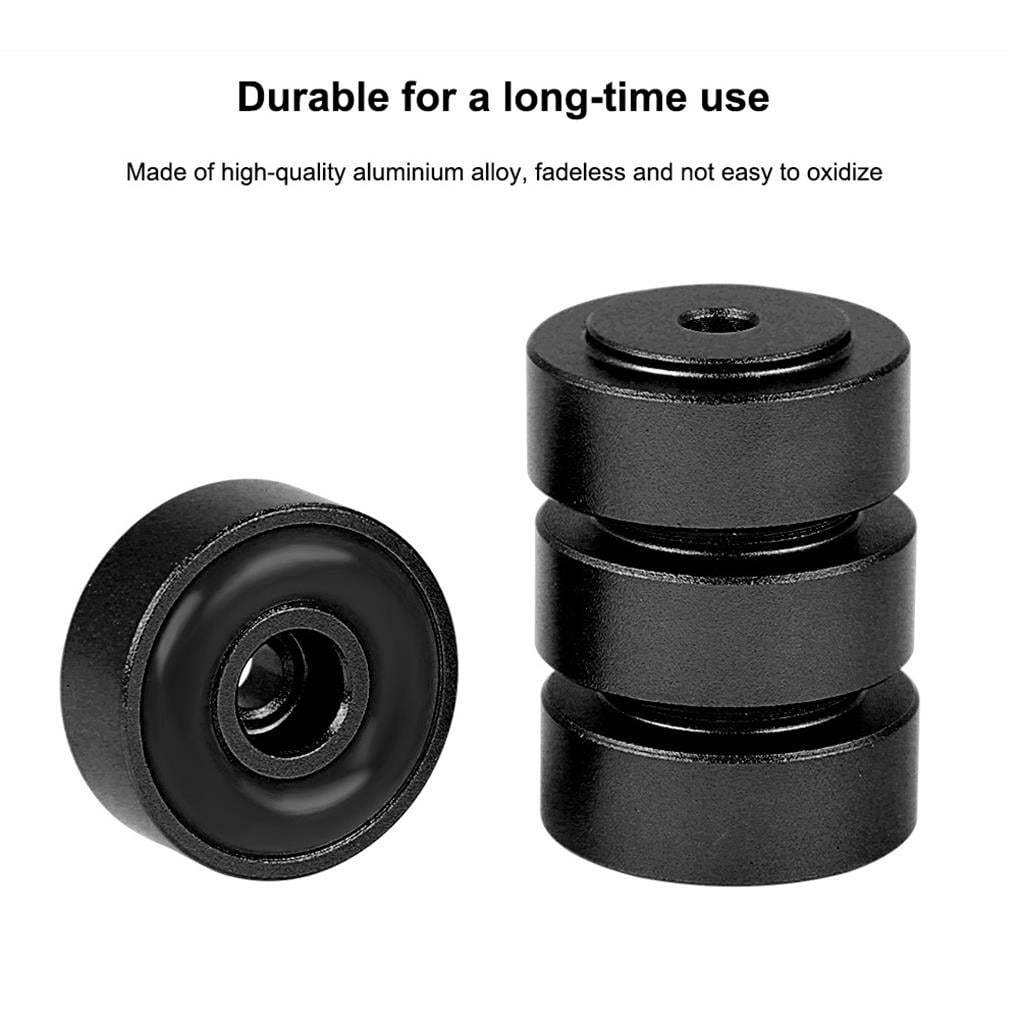 Elprico 4PCS Isolation Feet,40 * 10mm Aluminium Alloy Amplifier Pad Silver Anodizing Sand Blasting Speakers Stand Feet 15.4 * 9 * 1.2 Cm/ 6.1 * 3.5 * 0.5 In - View #3