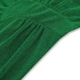 thumbnail image 5 of SMihono Fashion Women's Glitter Long Sleeve Maxi Dress Elegant Scoop Neck Formal Evening Party Wedding Guest Bridesmaid Holiday Green XXL, 5 of 9