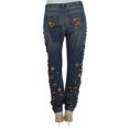 thumbnail image 3 of Dolce  Gabbana Crystal Roses Heart Embellished Jeans, 3 of 9