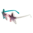 thumbnail image 2 of Star Shape Sunglasses Glittery Fun Festive Party Shades UV400 Green Pink White, 2 of 4