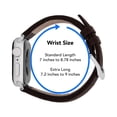 thumbnail image 5 of Bandini Band for Apple Watch Ultra Band Leather 49mm 45mm 42mm 41mm 40mm 38mm 44mm for Men, Classic iWatch Band for Apple Watch Series 7 9 8 6 5 4 3 2 SE - Extra Long XL, Brown / Silver, 5 of 8