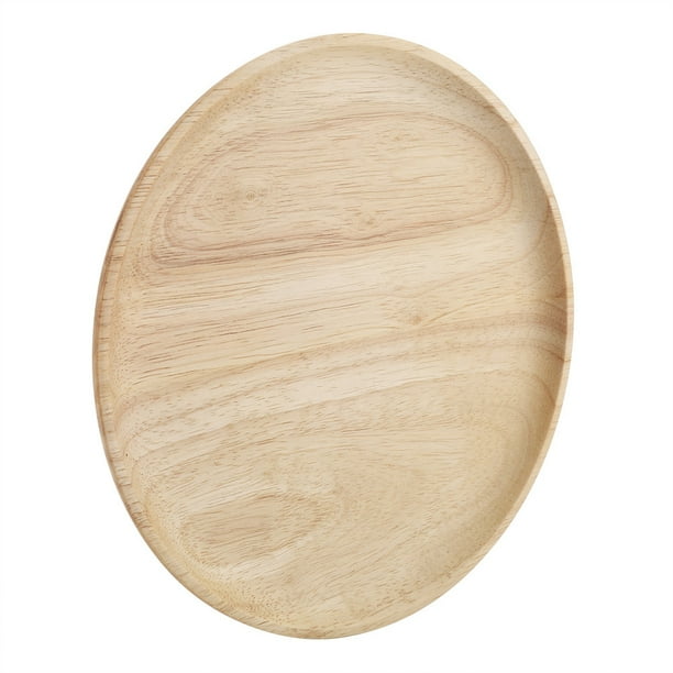 Bandeja para servir té Jadeshay elegante redonda de madera Estándares líderes en la industria Color Marrón