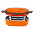 thumbnail image 3 of Lunch Box Container Thermal Food Box Container Thermal Bento Box Stainless Steel Insulation Box Stainless Steel Insulated Food Storage Supper Dinner Lunch Box 1 Layer Orange, 3 of 8