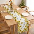 thumbnail image 3 of Sunflowers Table Runner - 60 Inch Long, Kitchen Dining Table Runner Dresser Scarves, Gray Plaid Pastoral Vintage Bee Farm Farmhouse Decor for Coffee Tables Wedding Party Banquet, 3 of 8