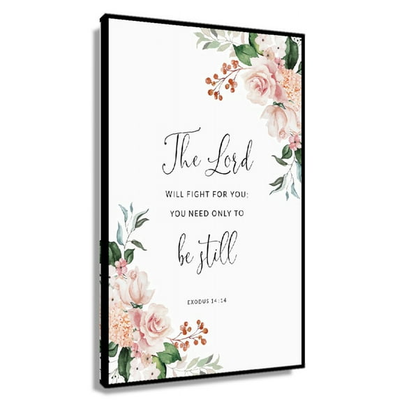 Exodus 14 14 Poster Wall Art Bedroom Painting Prints Vertical Pictures Printed Canvas Artwork Pictures for Hallway Wall Decorations Modern Home