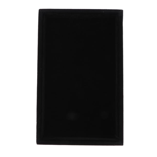 Bandeja de Joyería de Terciopelo Jinwen Exhibición Mini Cajón para Pendientes Negro