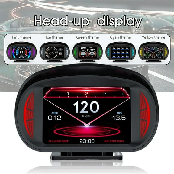 Furulu 3 in Car OBD GPS HUD Digital Head Up Display Speedometer Speed Temp Alarm Gauge