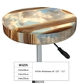 thumbnail image 3 of Cauagu Golden Drapes Pillars Clouds Print Round Stool Covers,Seat Cushion for Round Bar Stool Chair Seat Cover for Bar Round Chair Fits for 12/13/14in Bar Stool Cushion, 3 of 7