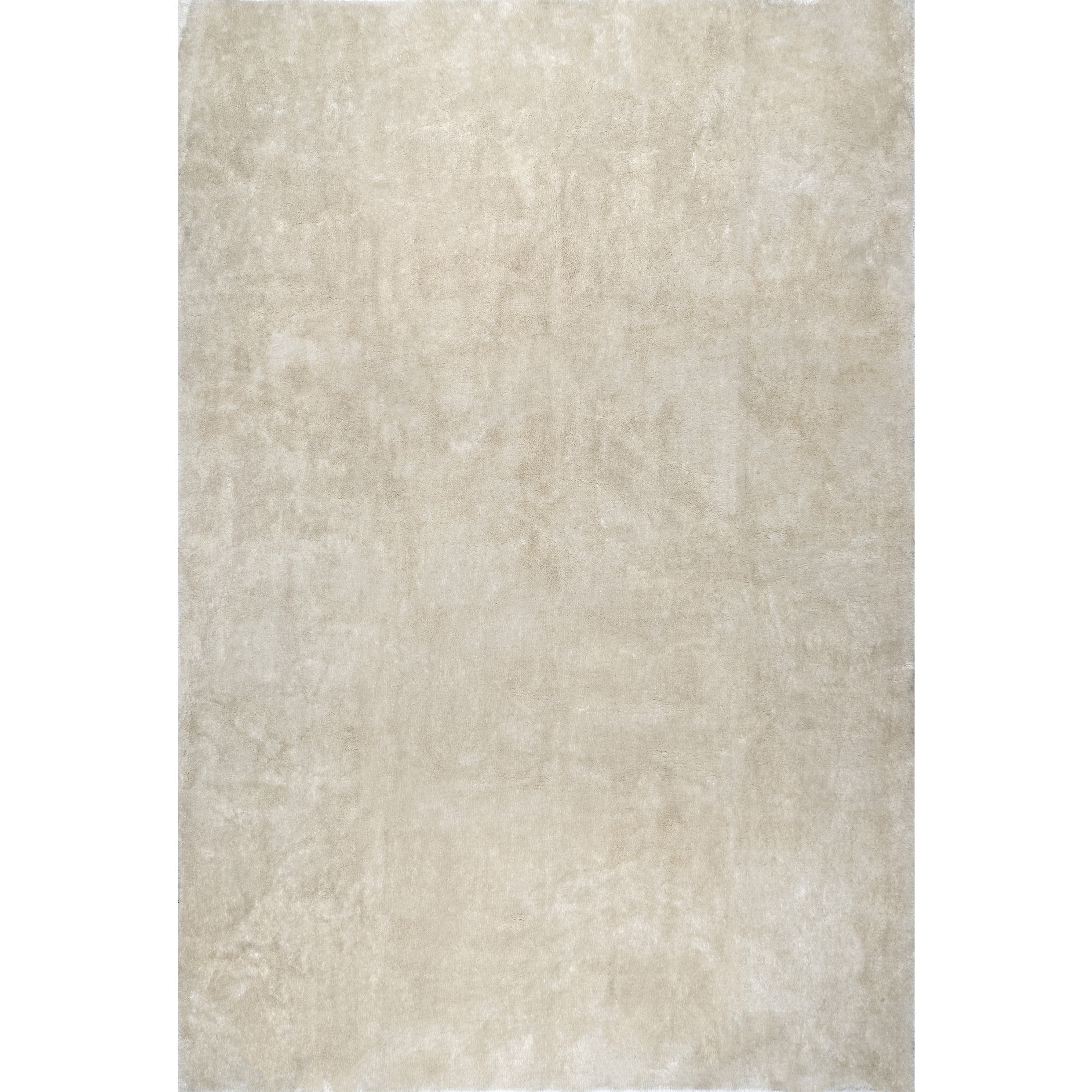 nuLOOM Loni SuperiorWash Solid Machine Washable Shag Area Rug, 2' x 3', Loni Cream