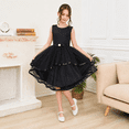 thumbnail image 5 of Sunny Fashion Flower Girl Dress Black Wedding Party Bridesmaid Dress 4 Years, 5 of 13