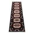 thumbnail image 2 of Rugsotic Carpets Eco-Friendly Handmade Knotted Black Cream Oriental Area Rugs, 2'6"x10', Runner, Silk And Wool, Quick Dry, 2 of 5