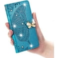 thumbnail image 5 of Compatible with Moto G Play 4G 2024 Wallet Case Glitter Bling with Card Holder and Stand Leather Flip Wallet Diamond Butterfly Protective Case for Motorola Moto G Play 4G 2024 Crystal Blue, 5 of 14