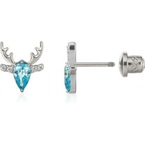 Limerencia Titanium Spiral Earrings, Hypoallergenic, Deer Head Shape Suitable for Women and Men with Sensitive Ears