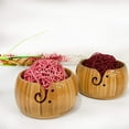 thumbnail image 3 of Wooden Yarn Bowl Large,Yarn Storage Wooden Yarn Bowl Holder Rosewood,Knitting Wool Storage Basket Round with Holes Handmade Craft Crochet Kit Organizer, 3 of 5