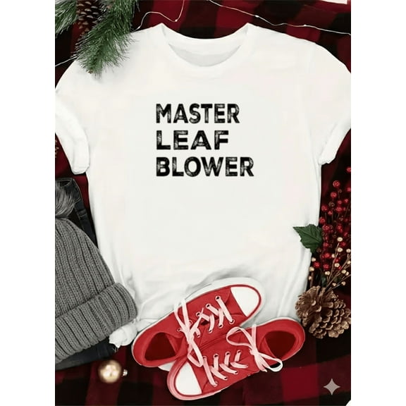 Master Leaf Blower Unisex T-Shirt Funny Retro Quote Bold Autumn Leaves Graphic Art up to size 5XL