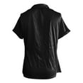 thumbnail image 5 of HJYCHN Business Casual Tops for Women Elegant Short Sleeve Blouse with Draped Cowl Neck Soft Breathable for Everyday Wear and Outfits Womens Shirts Black M, 5 of 5