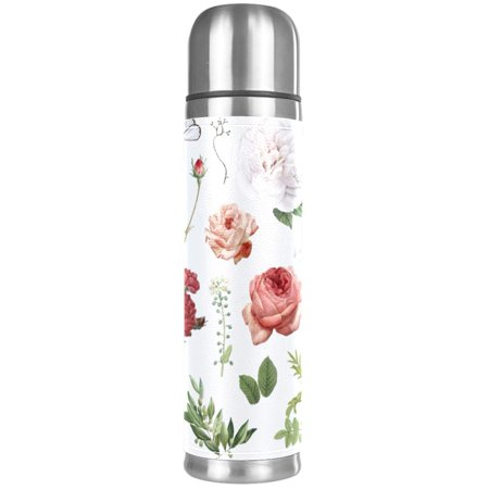 

Flowers-01 Pattern Premium Insulated Water Bottle - Water Mug with Food-Grade PP Vacuum Insulated Leak-proof BPA-Free