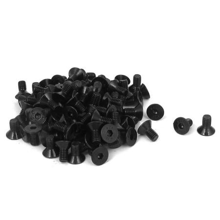 

Uxcell M4 x 8mm Metric Hex Socket Countersunk Flat Head Screw Bolts Black (100-pack)