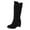 Black, variant on Boots for Women,Korean Style Autumn Winter Women Mid Calf Boots Fashionable Frosted Solid Color On High Heel Booties,Knee High Boots Women,Black8.5
