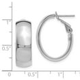 thumbnail image 2 of Leslie's Real 14kt White Gold Polished Hoop Earrings; for Adults and Teens; for Women and Men, 2 of 2