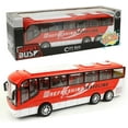 thumbnail image 1 of 12.5'' Travel Bus Toy Car Model for Kids, 1:30 Scale City Bus Car for Toddlers, DieCast Inertia Pull Back Play Buses Vehicle for Boys Girls, Birthday Party Gift for Children’s (Red), 1 of 7