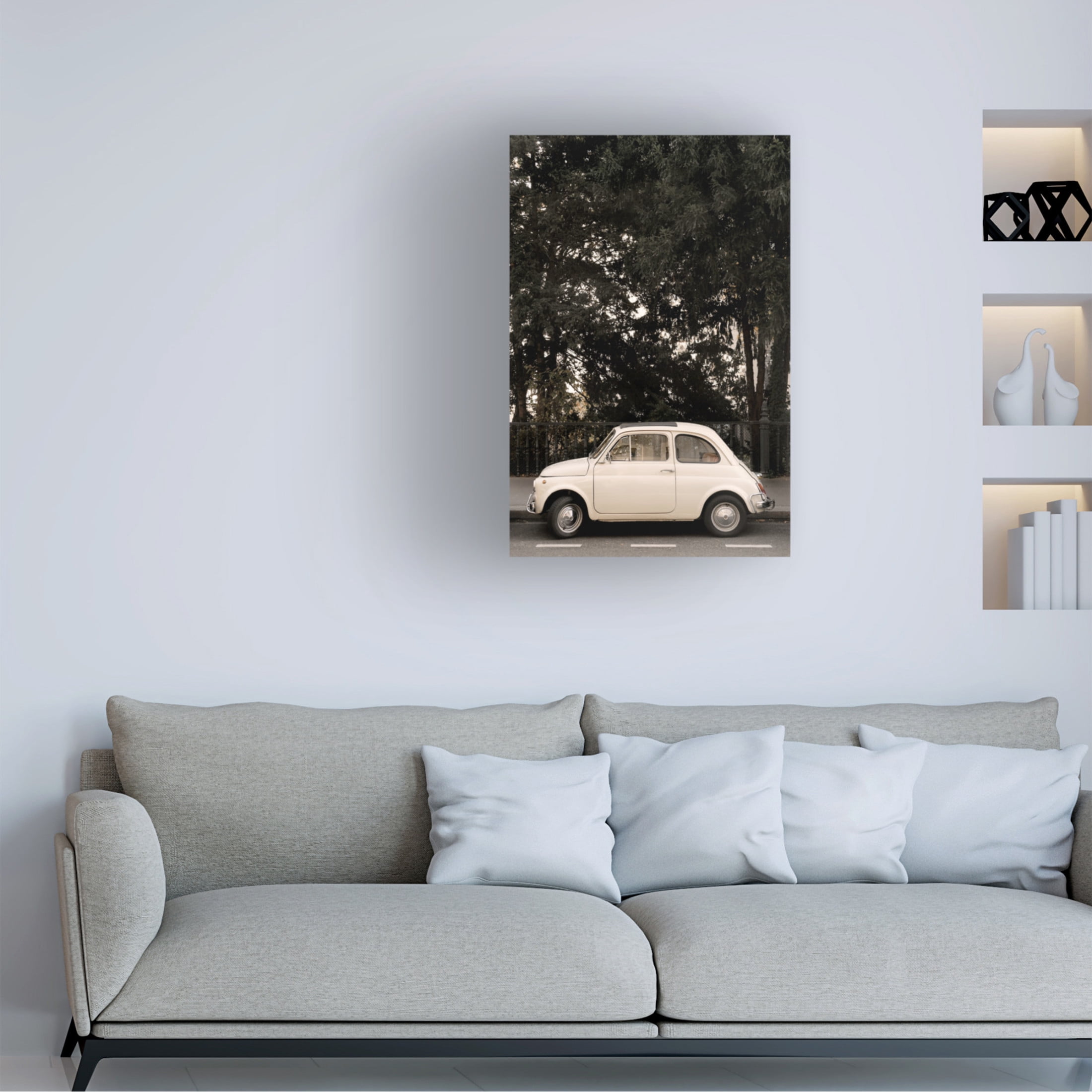 Trademark Fine Art Pictufy Studio Little Car In Paris Canvas Wall Art