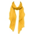 thumbnail image 4 of Wrapables Solid Color 100% Silk Long Scarf, Saffron, 4 of 5