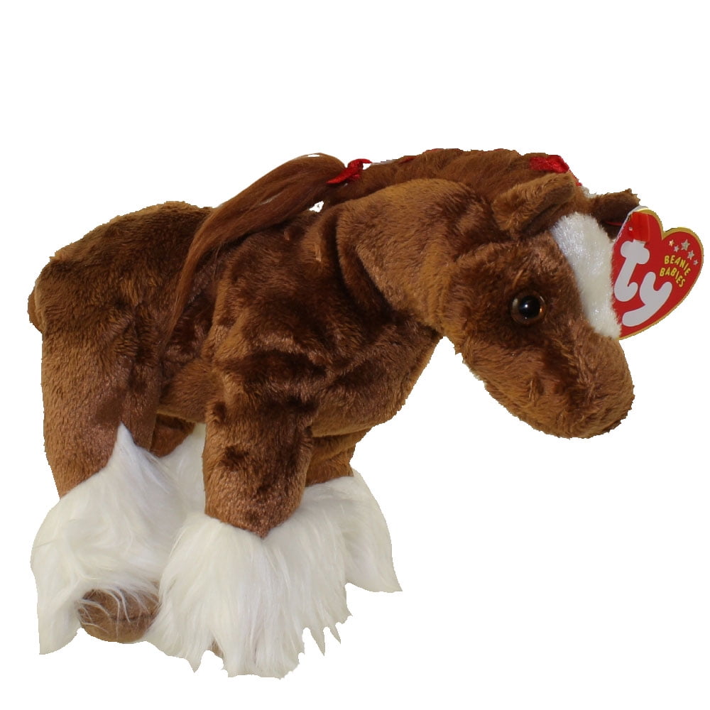 ty beanie baby hoofer the clydesdale horse (6 inch)