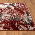 thumbnail image 3 of Luxe Weavers Modern Abstract Marble Swirl Red 6x9 Area Rug, Indoor Carpet, 3 of 10