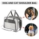 thumbnail image 5 of Bolsas transportadoras para perros y gatos, bolsa transpirable para salidas de mascotas, suministros para mascotas (gris claro), 5 of 8
