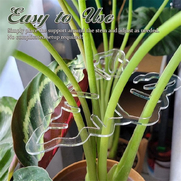 Turtle Shell Bamboo Clamp Set, Plant Stem Plastic Support,Flower-Shaped Green Plant Leaf Holder, Turtle Shell Bamboo B